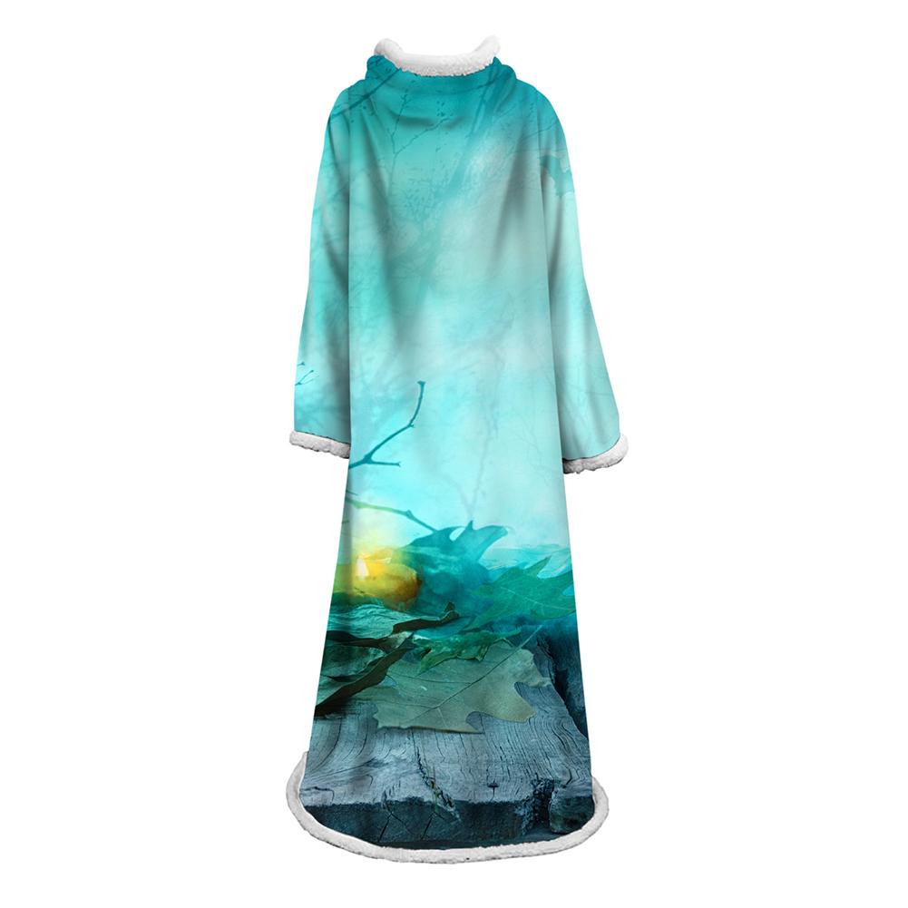 3D Digital Printed Blanket With Sleeves-Blanket Robe Halloween Party