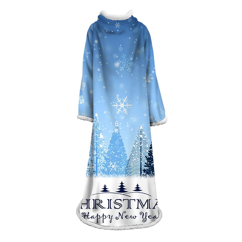 3D Digital Printed Blanket With Sleeves-Christmas Series Blanket Robe