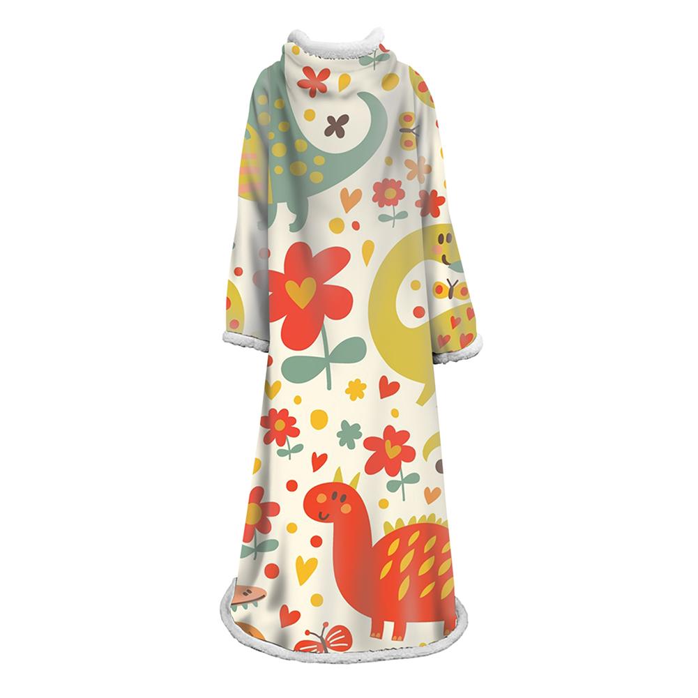 3D Digital Printed Cartoon Blanket With Sleeves-Cute Blanket Robe