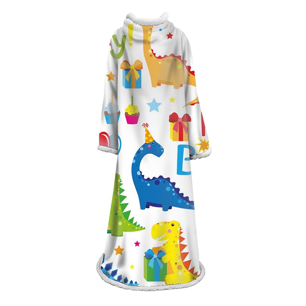 3D Digital Printed Cartoon Blanket With Sleeves-Cute Blanket Robe
