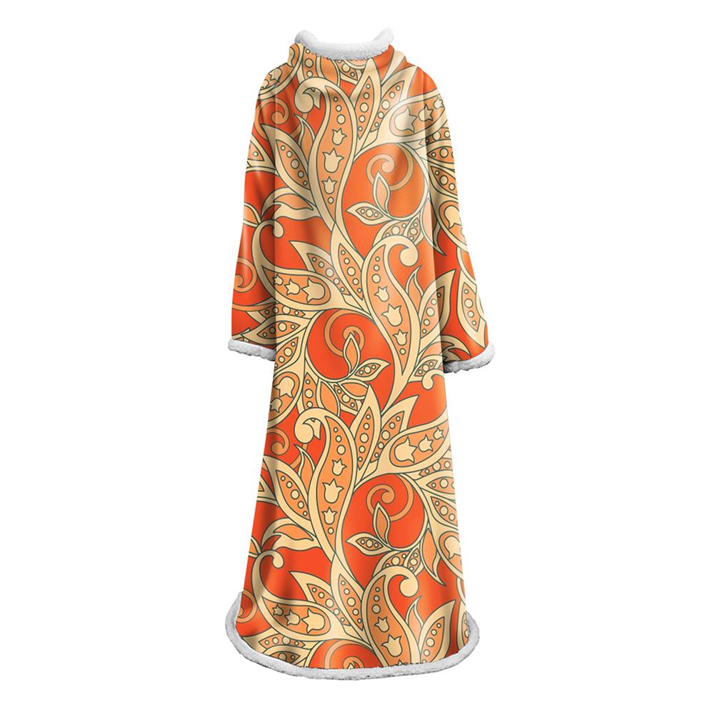 3D Digital Printed Blanket With Sleeves-Geometric Designs Blanket Robe