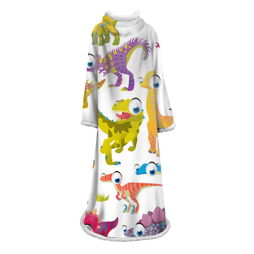 3D Digital Printed Cartoon Blanket With Sleeves-Cute Blanket Robe