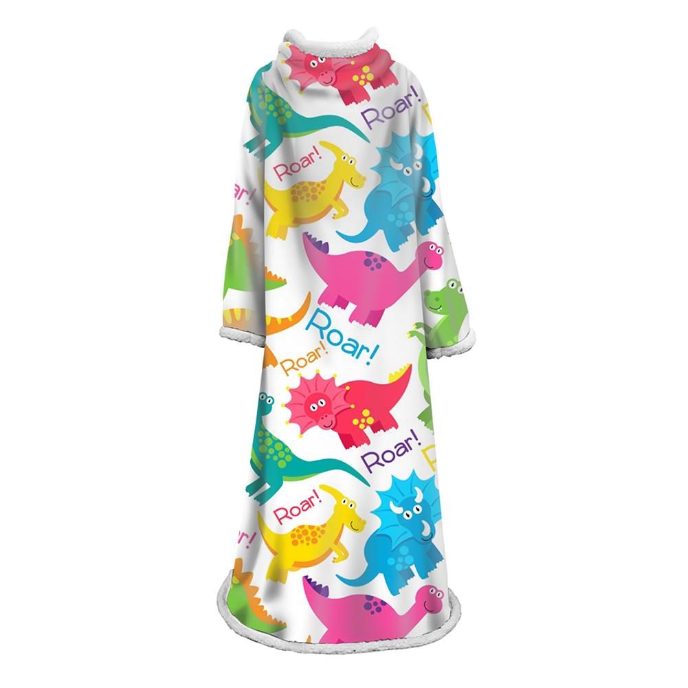 3D Digital Printed Cartoon Blanket With Sleeves-Cute Blanket Robe