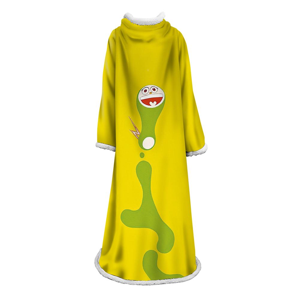 3D Digital Flower Printed Blanket With Sleeves-Cute Cartoon Blanket Robe