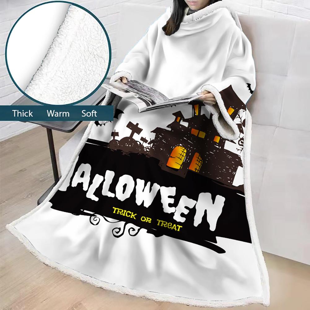 3D Digital Printed Blanket With Sleeves-Blanket Robe Halloween Party