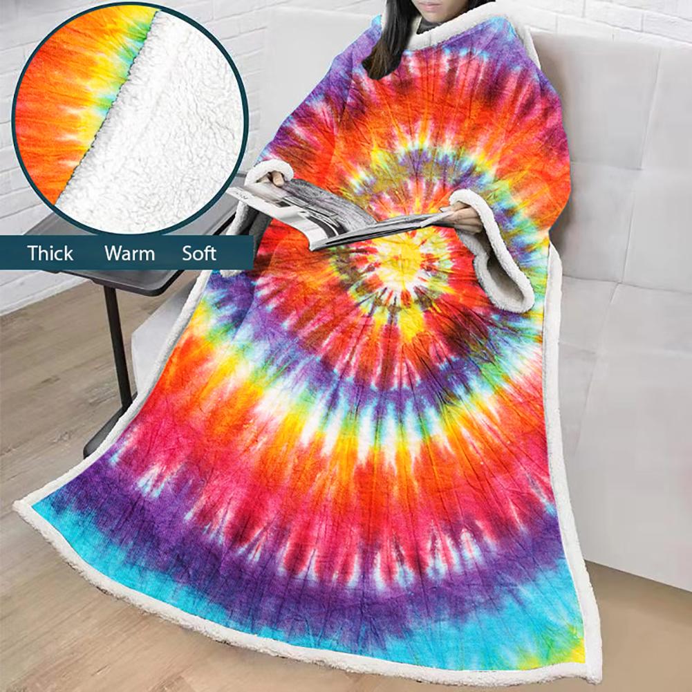 3D Digital Printed Blanket With Sleeves-Hip-Pop Blanket Robe