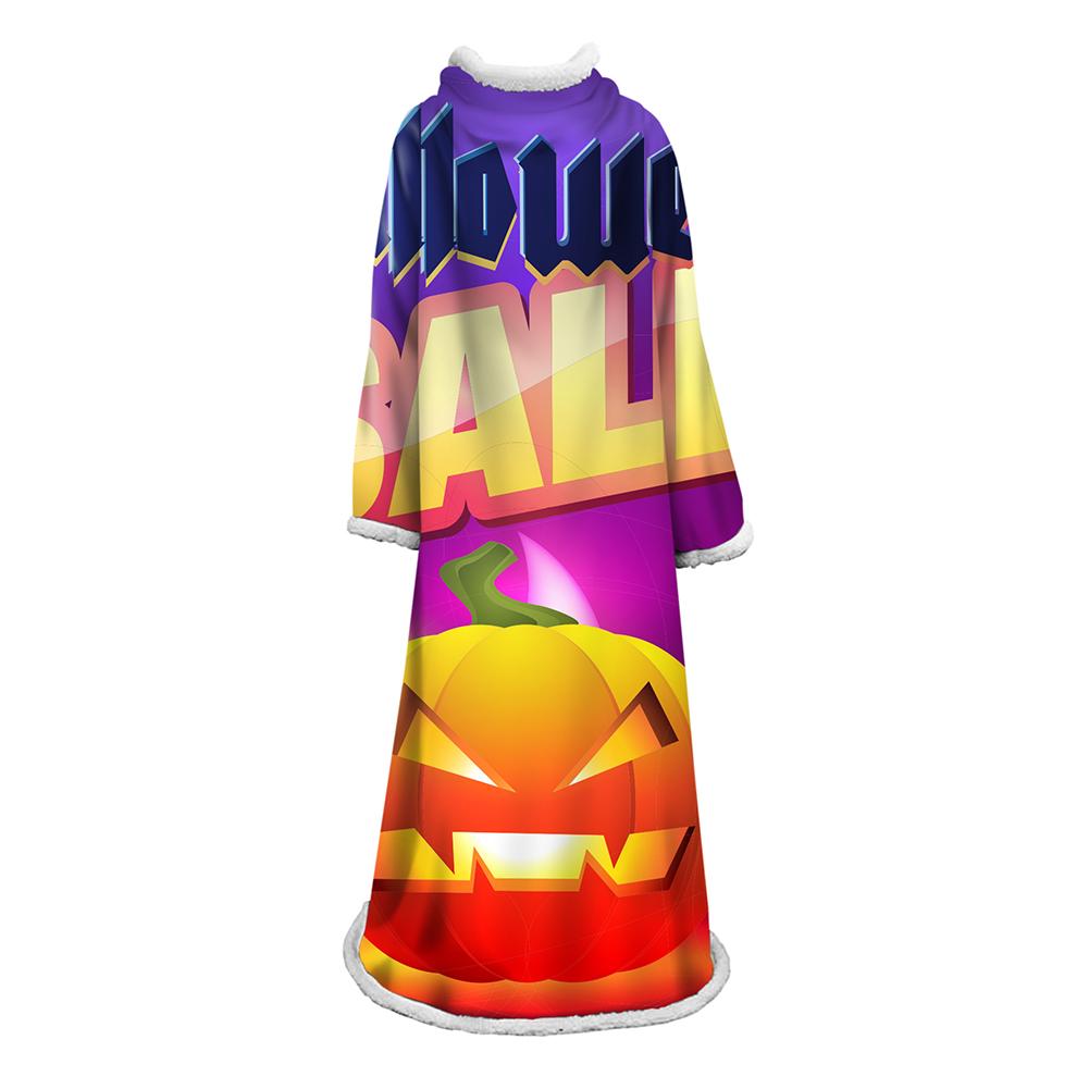 3D Digital Printed Blanket With Sleeves-Blanket Robe Halloween Party