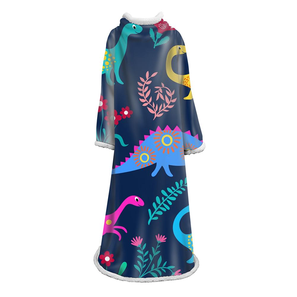 3D Digital Cartoon Printed Blanket With Sleeves-Cute Blanket Robe