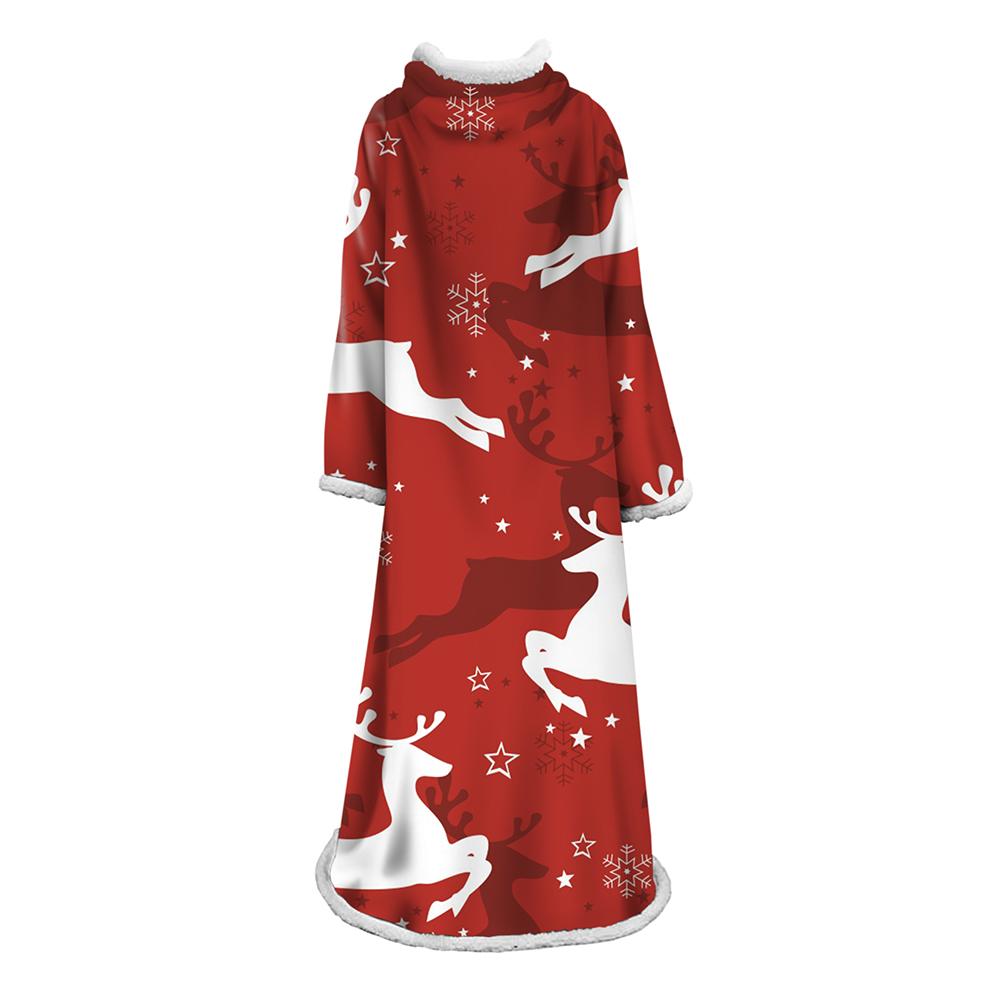 3D Digital Printed Blanket With Sleeves-Christmas Series Blanket Robe