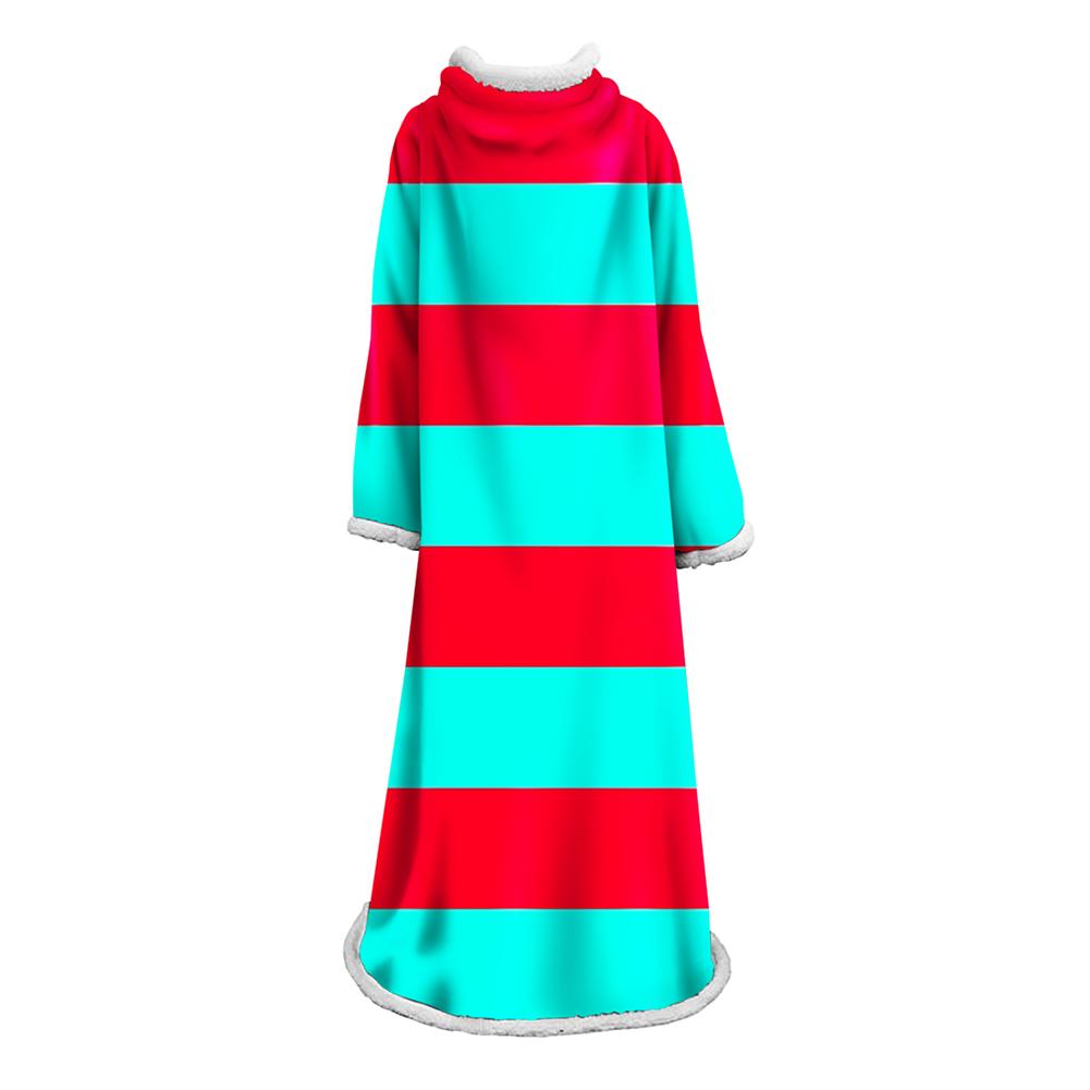 3D Digital Printed Blanket With Sleeves-Geometric Designs Blanket Robe