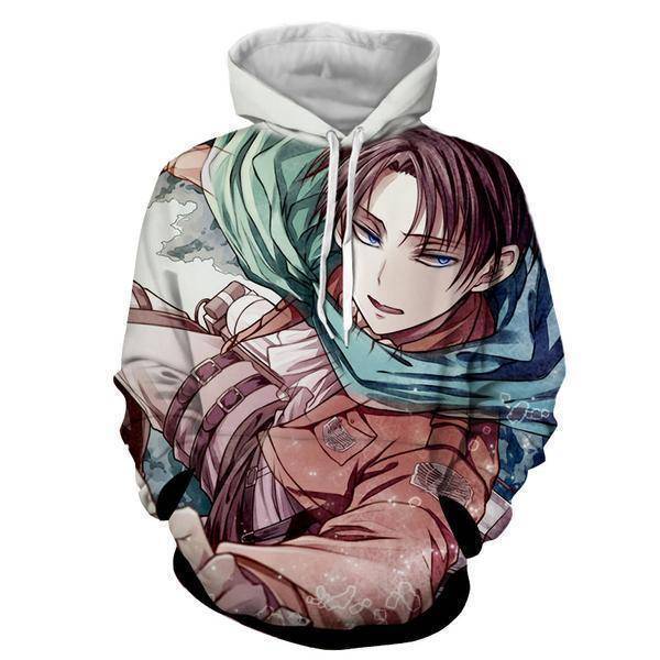Unisex Attack On Titan Levi Ackerman 3D Printed Hoodie