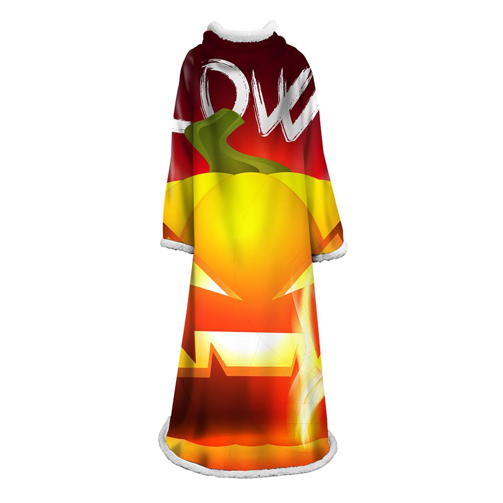 3D Digital Printed Blanket With Sleeves-Blanket Robe Halloween Party