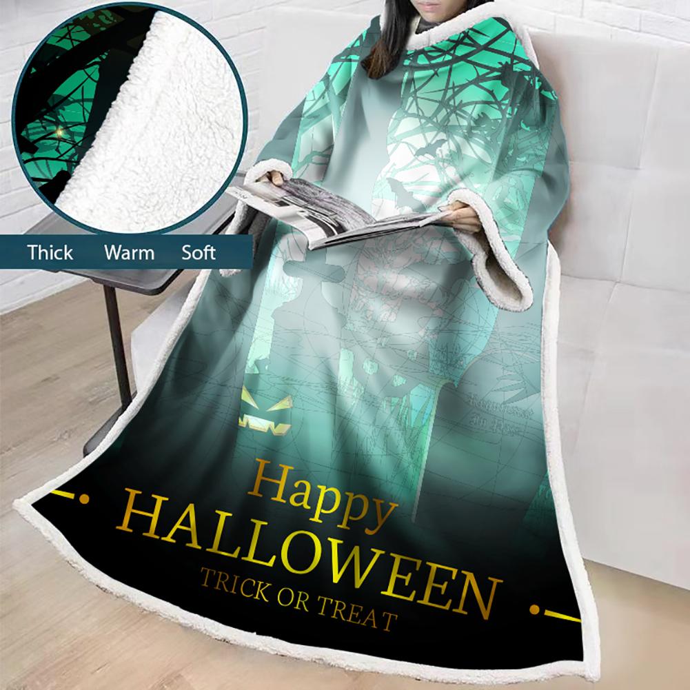 3D Digital Printed Blanket With Sleeves-Blanket Robe Halloween Party