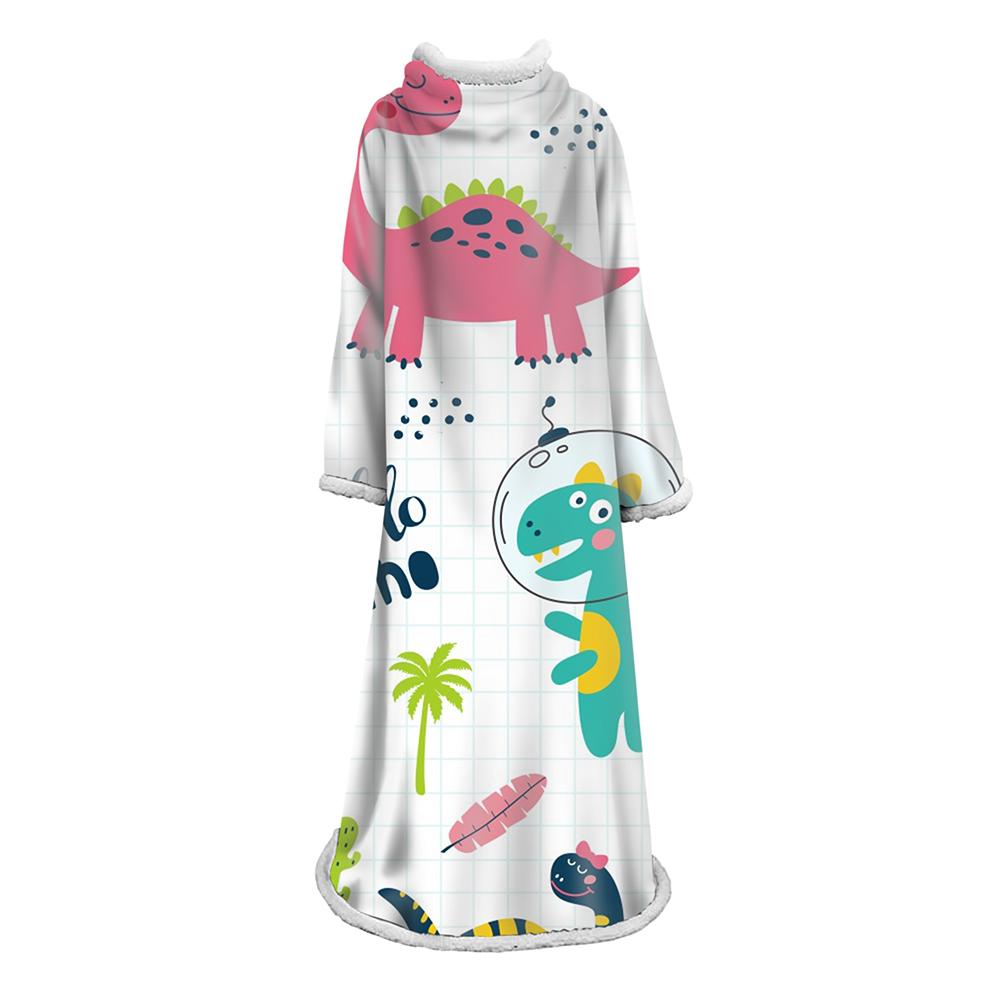 3D Digital Printed Blanket With Sleeves-Cartoon Cute Blanket Robe