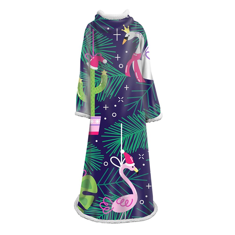 3D Digital Printed Blanket With Sleeves-Cartoon Cute Blanket Robe