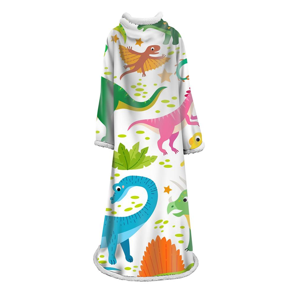 3D Digital Printed Blanket With Sleeves-Cartoon Cute Blanket Robe