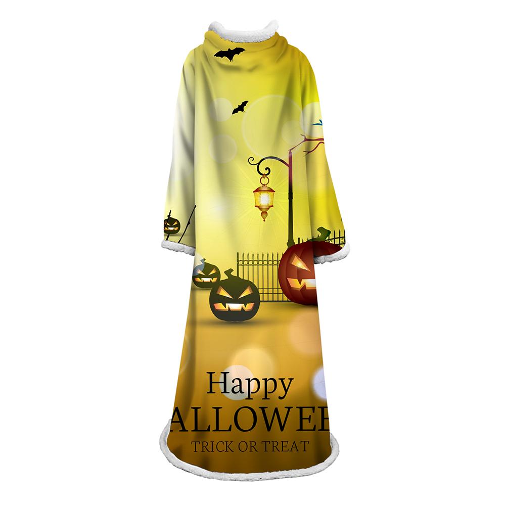 3D Digital Printed Blanket With Sleeves-Blanket Robe Halloween Party