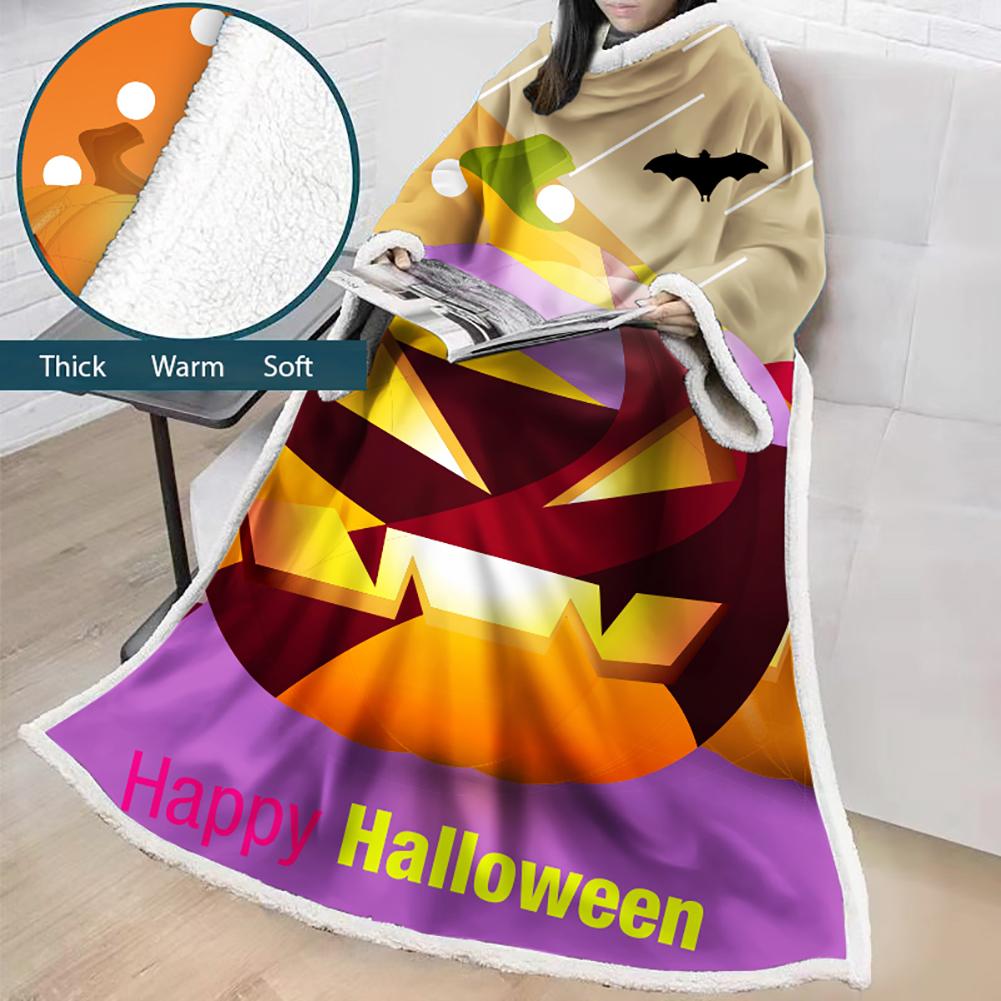 3D Digital Printed Blanket With Sleeves-Blanket Robe Halloween Party