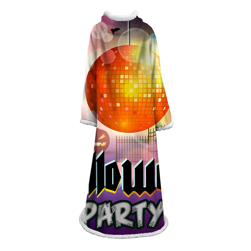 3D Digital Printed Blanket With Sleeves-Blanket Robe Halloween Party