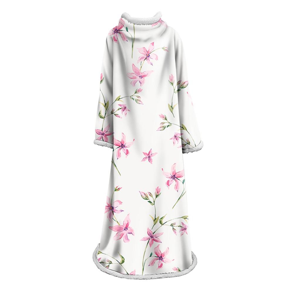 3D Digital Printed Blanket With Sleeves-Geometric Designs Blanket Robe