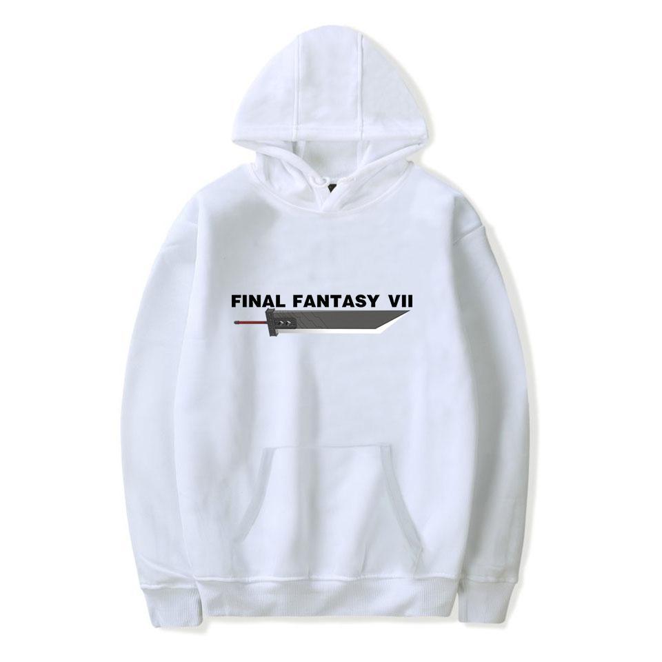 New Final Fantasy VII Girls White Harajuku Leisure FF7 Hoodies