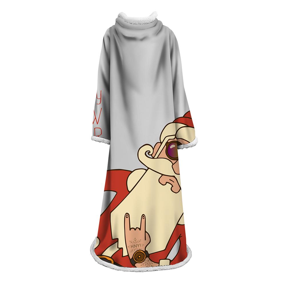 3D Digital Printed Blanket With Sleeves-Christmas Series Blanket Robe