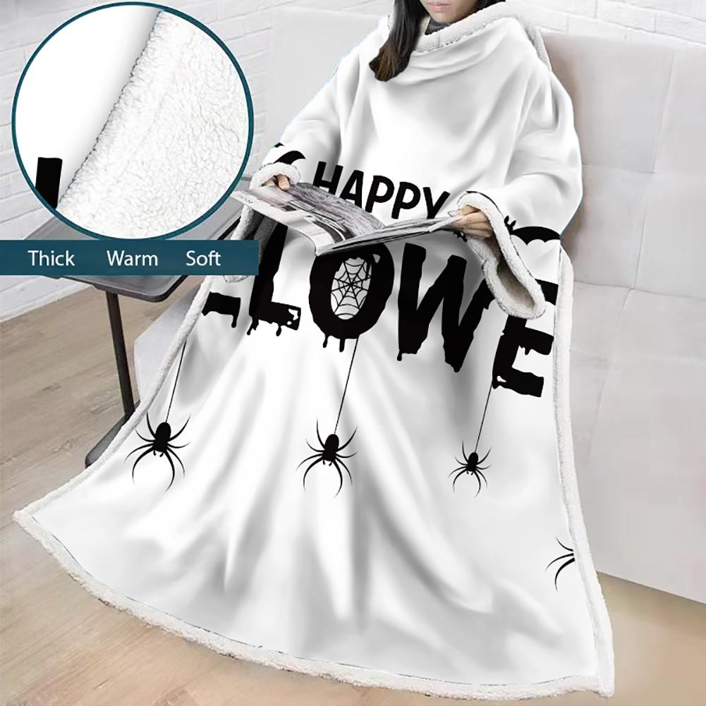3D Digital Printed Blanket With Sleeves-Blanket Robe Halloween Party