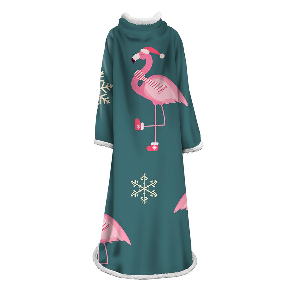 3D Digital Printed Blanket With Sleeves-Christmas Series Blanket Robe