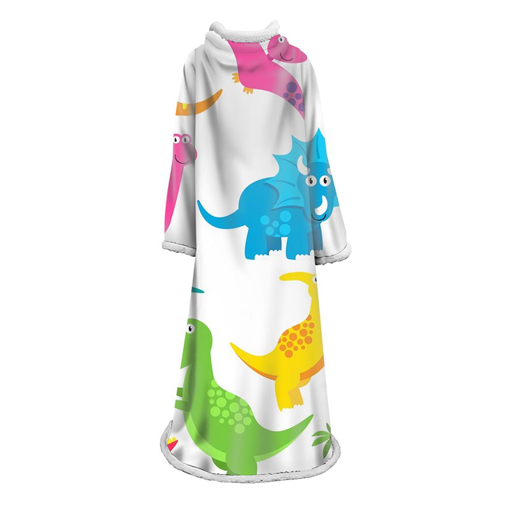 3D Digital Printed Cartoon Blanket With Sleeves-Cute Blanket Robe