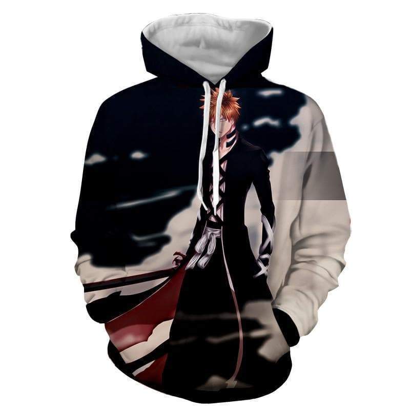 Black Anime Ichigo Bleach 3D Printed Hoodie