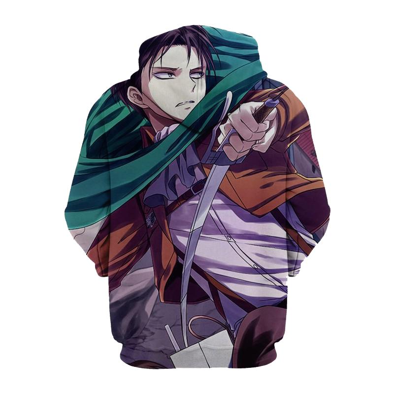 Levi Attack On Titan 3D Printed Hoodie