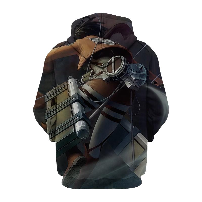 Colossal vs Mikasa Attack On Titan 3D Printed Hoodie