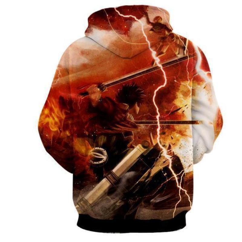 Attack On Titan Eren Yeager 3D Printed Hoodie