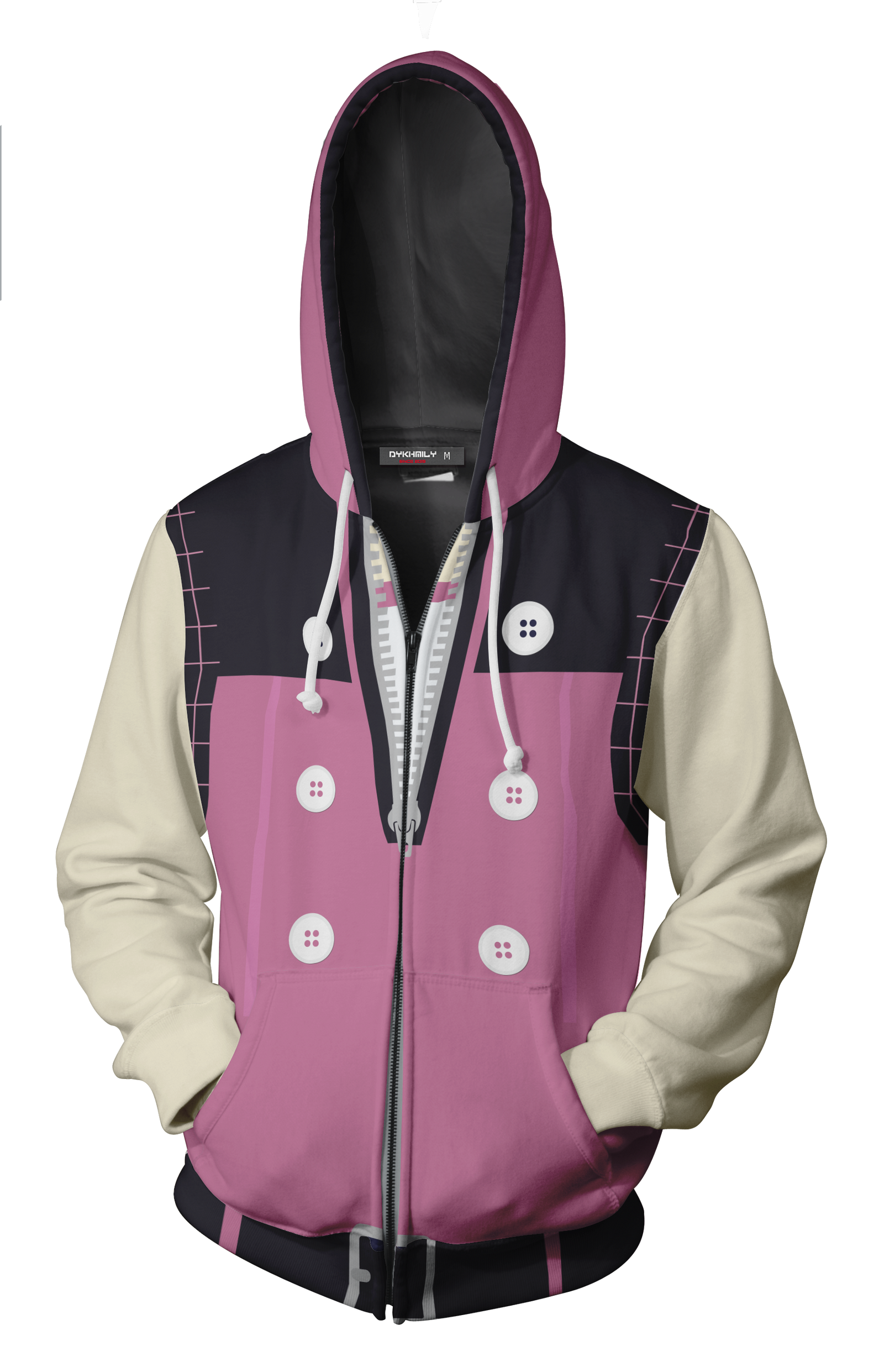 Kingdom Hearts III Kairi Hoodies - Zip Up Pink Cosplay Hoodie