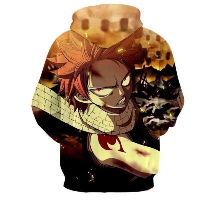 Ginger Designed Natsu Dragneel Fairy Tail 3d Printed Hoodie