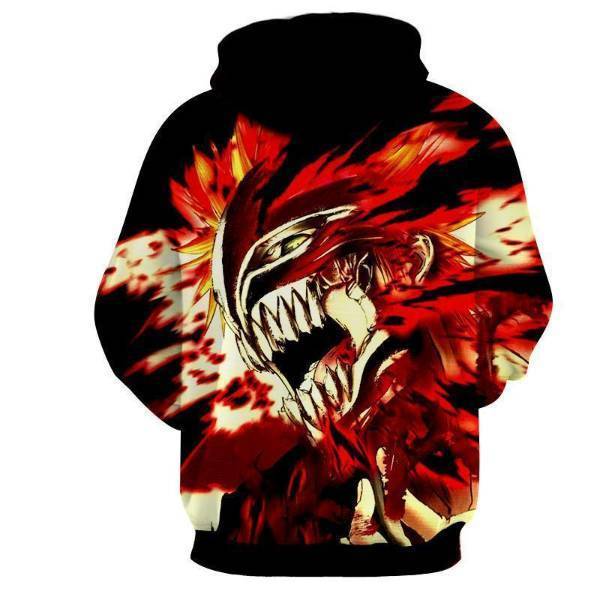 Bleach Ichigo Hollow Rogue Face Mask 3D Hoodie