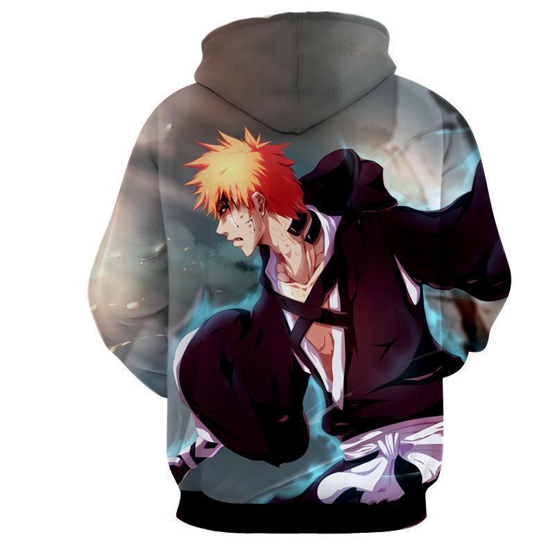 Bleach Ichigo Kurosaki Vs Captain Aizan 3D Hoodie