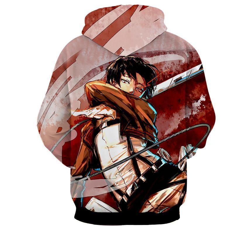 Attack On Titan Levi Slash 3D Printed Hoodie