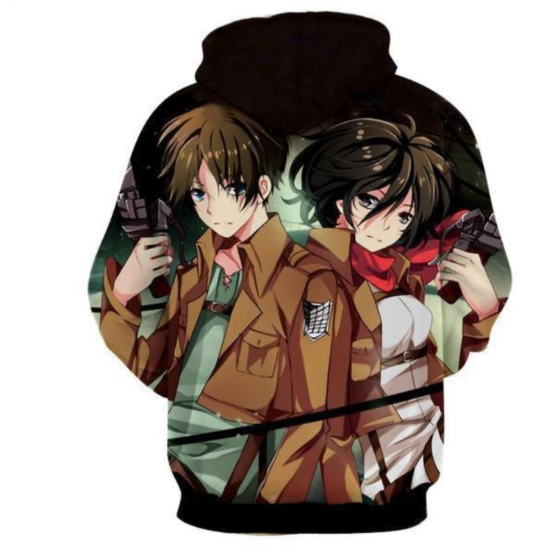 Attack On Titan Hoodies Levi Ackerman & Mikasa Hoodie