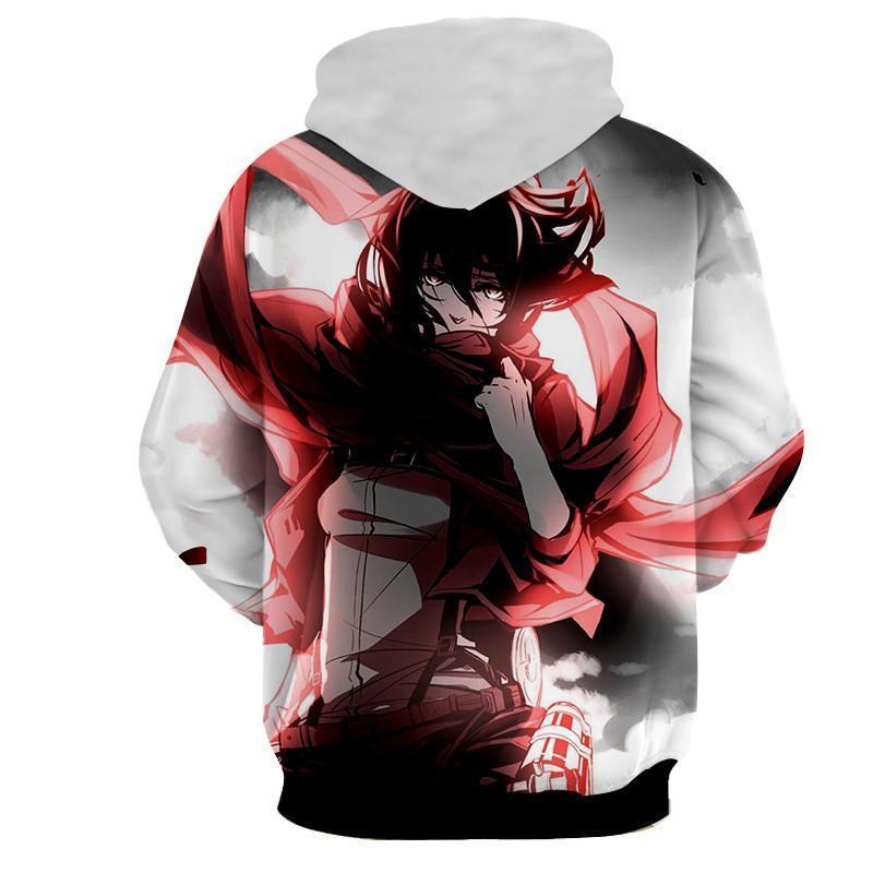 Attack On Titan Mikasa 3D Printed Hoodie