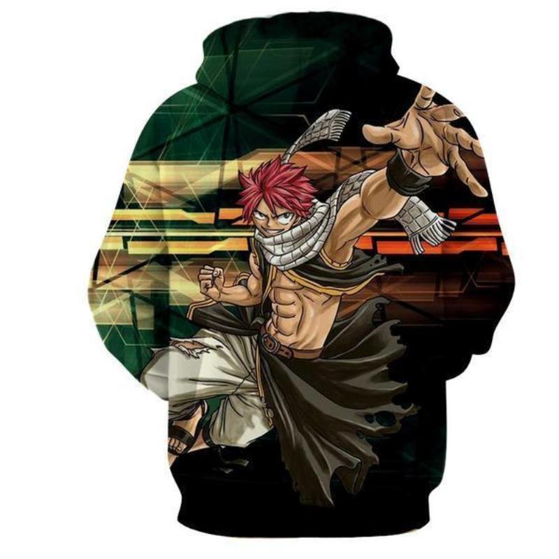 Fairy Tail Natsu Action Dragneel 3D Printed Hoodie