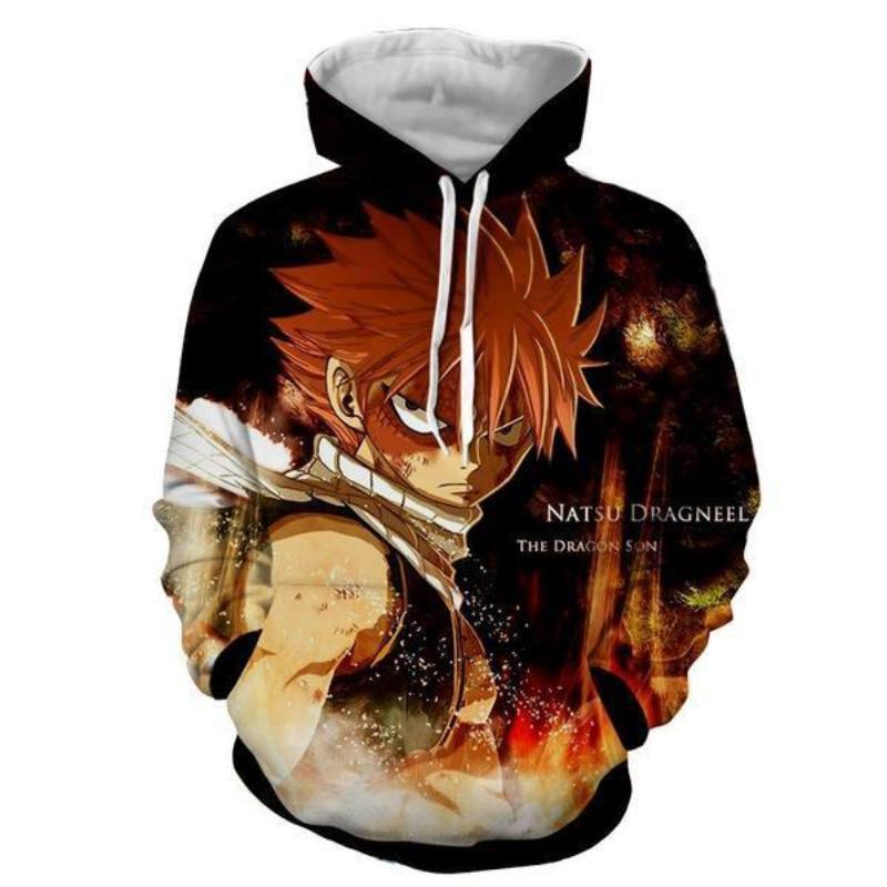 Fairy Tail Natsu Black Dragneel 3D Printed Hoodie