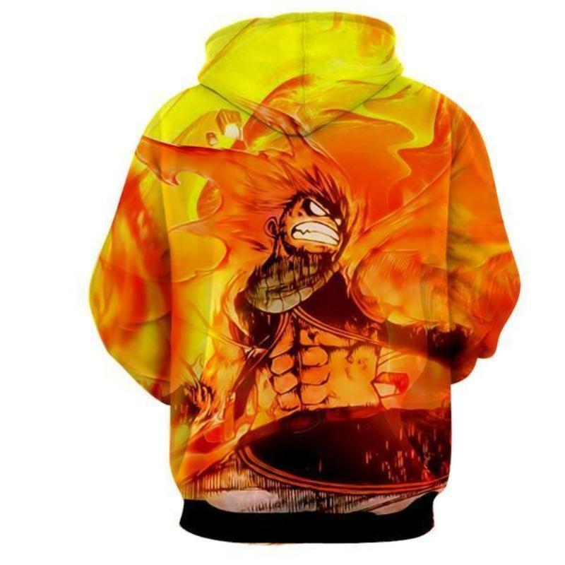 Fairy Tail Natsu Fire Of Dragon 3D Printed Hoodie