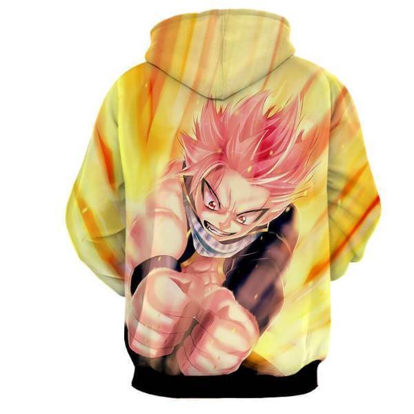 Fairy Tail Natsu Dragneel Smash 3D Printed Hoodies