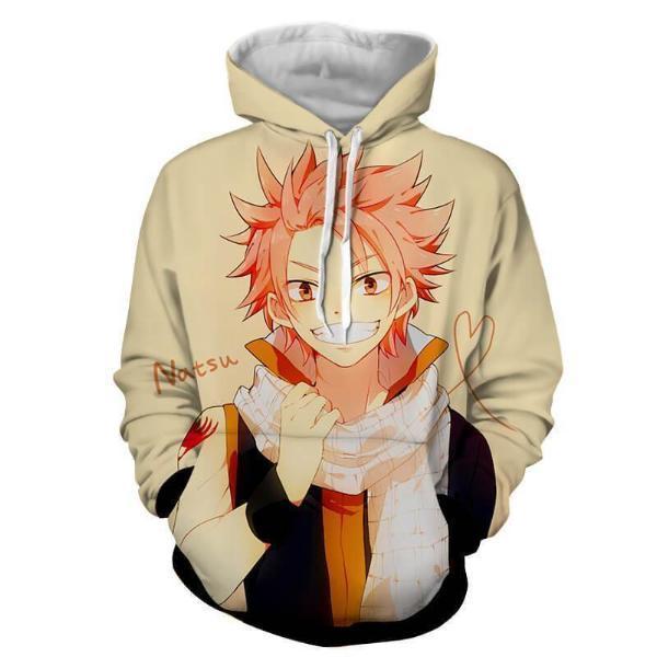 Fairy Tail Natsu Dragneel Yellow 3D Printed Hoodies