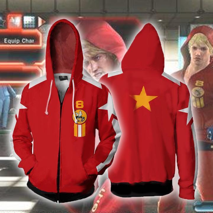 Tekken Hoodies - Zip Up Tekken Slim Bob Hoodie