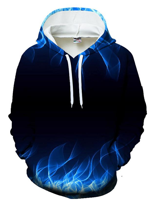 3D Printed Hooded Pullover - Color Block Hoodie