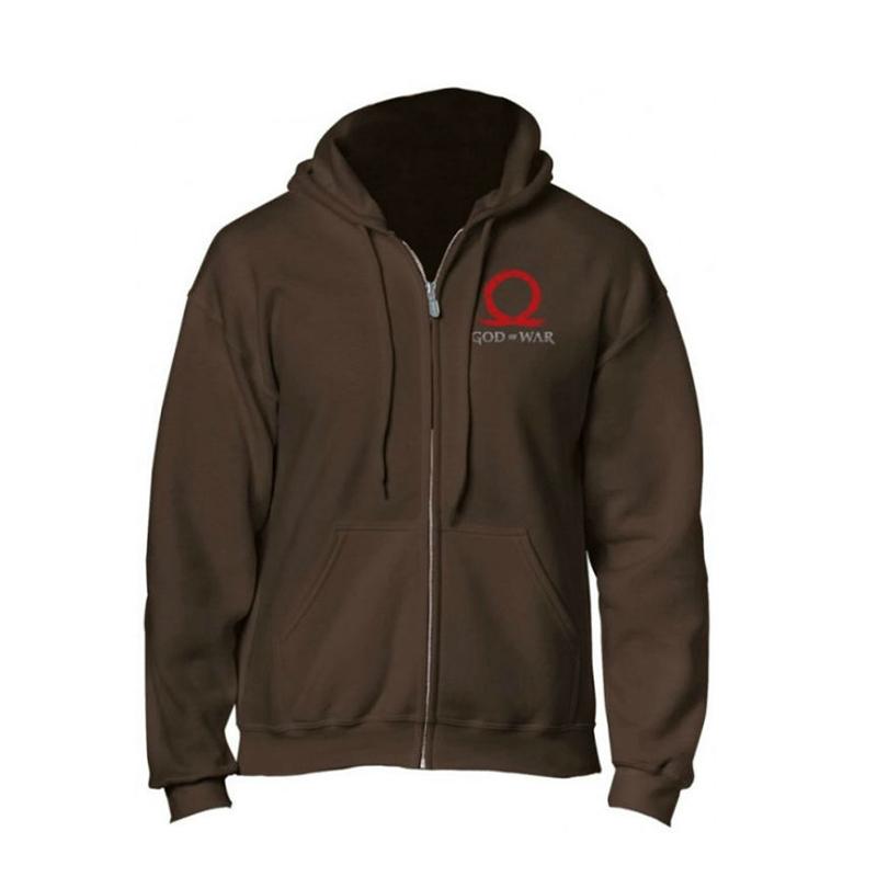 GOD of WAR Hoodies - Zip Up Brown Hoodie