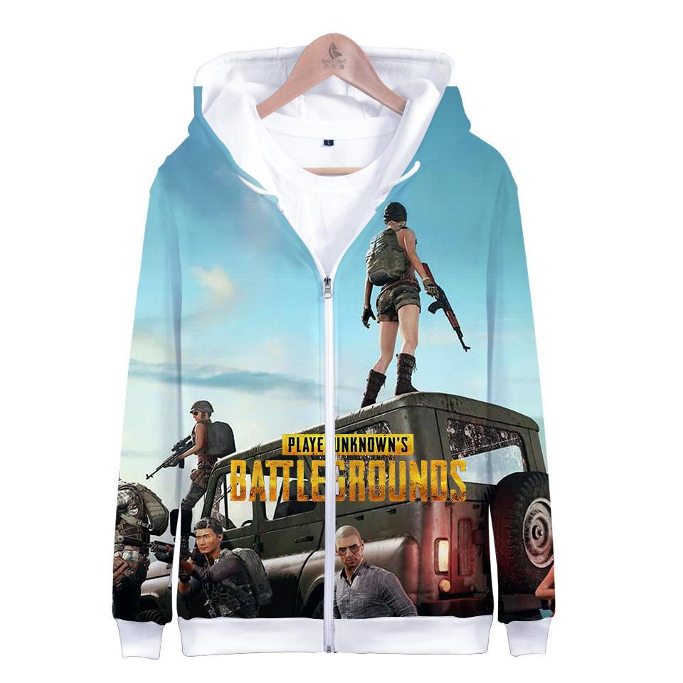 PUBG 3D Zipper Pullover - Game Playerunknown&#39;s Battlegrounds Hoodies