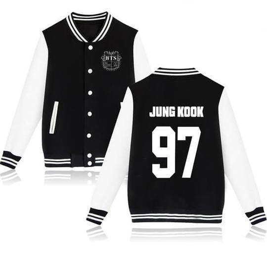 BTS Coat - BTS JUNG KOOK Striped Super Cool Jacket